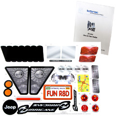 Power Wheels X6645-0310 Jeep Hurricane Decal Sheet #X6645-0310 With Care Guide